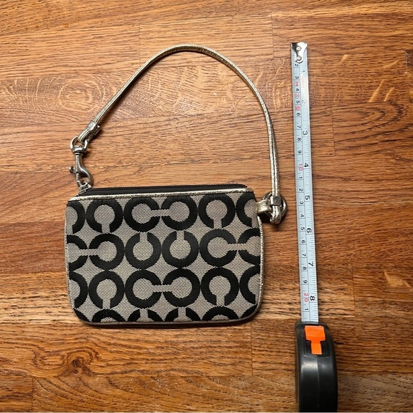 Coach Poppy Wristlet in Brown and Tan Mono Jaquard - Picture 7 of 10